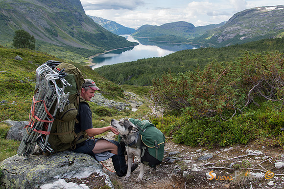 Pause over Valldalsvatnet, Odda kommune.