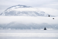 Westamaranen på vei mot Sand