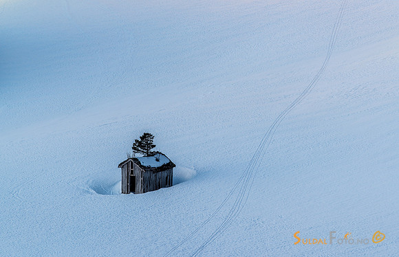 Skispor og høyløe