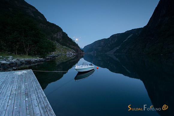 Måneskinn over Tyssefjorden