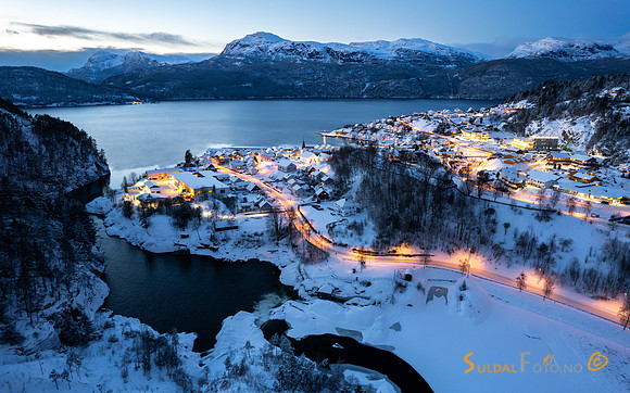 Utløpet av Suldalslågen, Sand