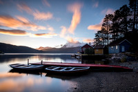 Kveld på Sand. Ved utløpet av Suldalslågen.